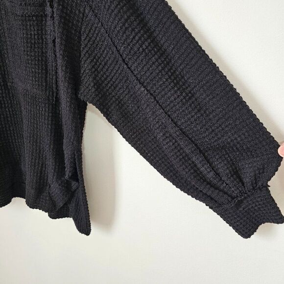 EUC UMGEE BLACK KNIT BOATNECK LOOSE FITTING SWEATER TOP LONGSLEEVES SIZE SMALL - Picture 5 of 16